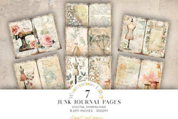 Download Sewing Junk Journal Pages - Sewing Collection