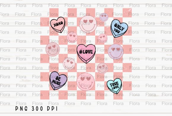 Download Retro Hearts and Happy Smiley Faces PNG - Retro hearts Collection