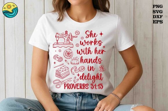 Download Proverbs Sewing Hands Delight SVG PNG - Sewing Collection