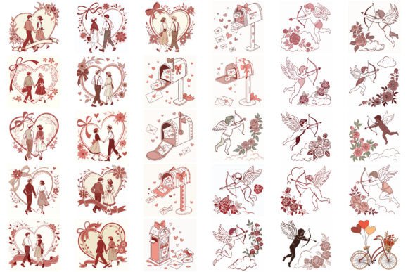 Download Valentine's Day Clipart Bundle - Valentine's day clipart Collection